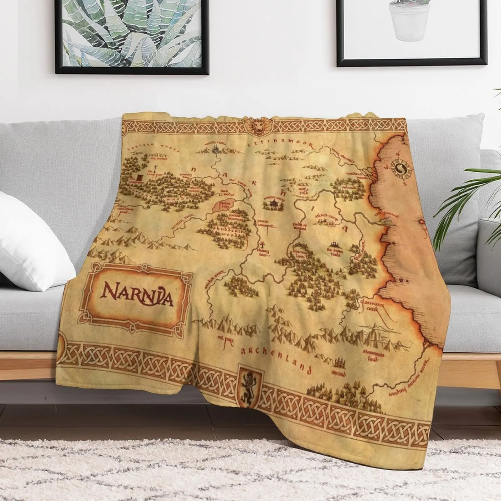 Плед-одеяло летопицы Нарнии покрывала для диванов пикника Симпатичные клетчатые