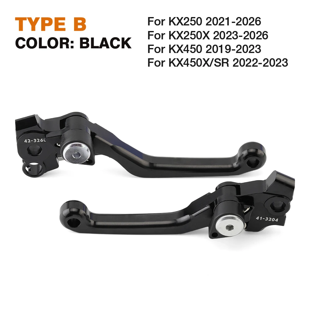 

Для KAWASAKI KX 250 450 KX250 KX250X KX450 KX450SR KX450X 2021-2026: Рычаги тормоза и сцепления с поворотным механизмом, аксессуары для мотоциклов