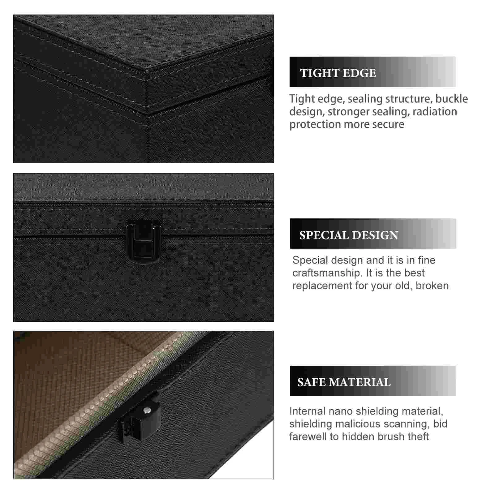 

Black Keychain Blocker Keychains Car Keys Blocking Pouch Car Key Case Car Key Cage Key Chain Mobile Signal Shielding