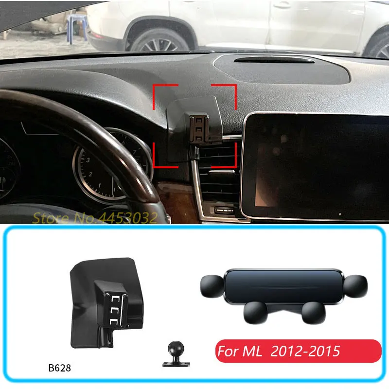 

Автомобильный держатель телефона для Mercedes Benz W166 ML 320 350 400 2012-2015 гравитационная Опора горизонтальный Кронштейн для мобильного телефона аксессуары
