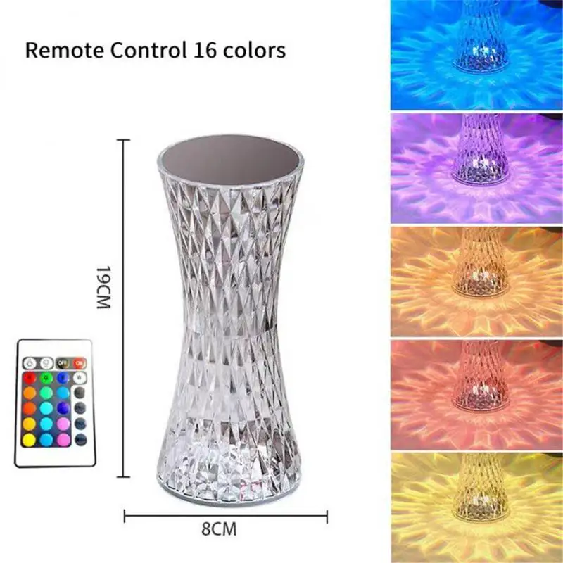 

New Crystal Projector Desk Atmosphere Night Light USB Led Table Lamp Room Decor Nights Lamp Lights For Bedroom Home Decoration