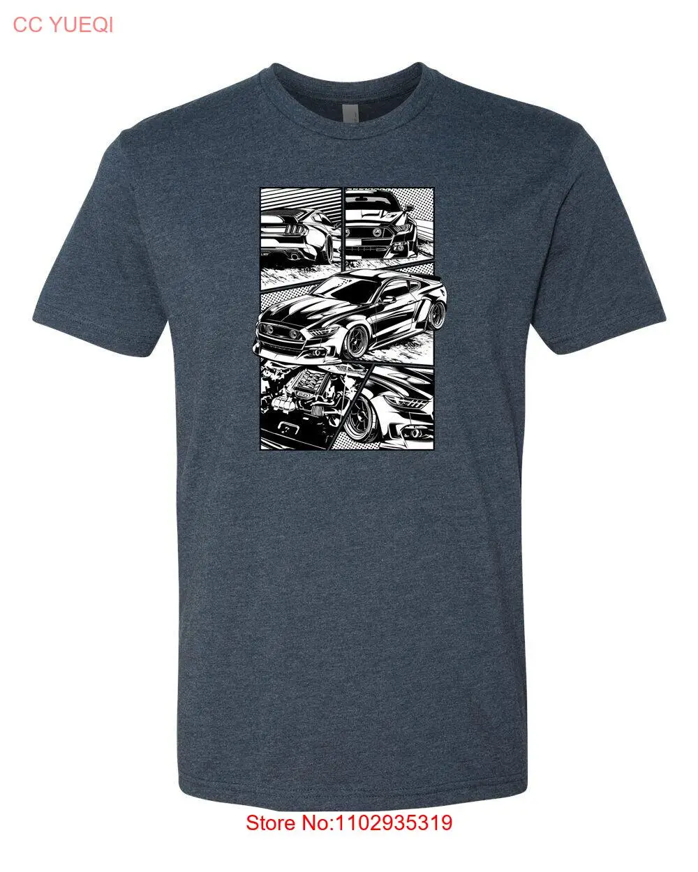 Комикс Mustang супермягкая футболка из 60/40 смесовой ткани Американская