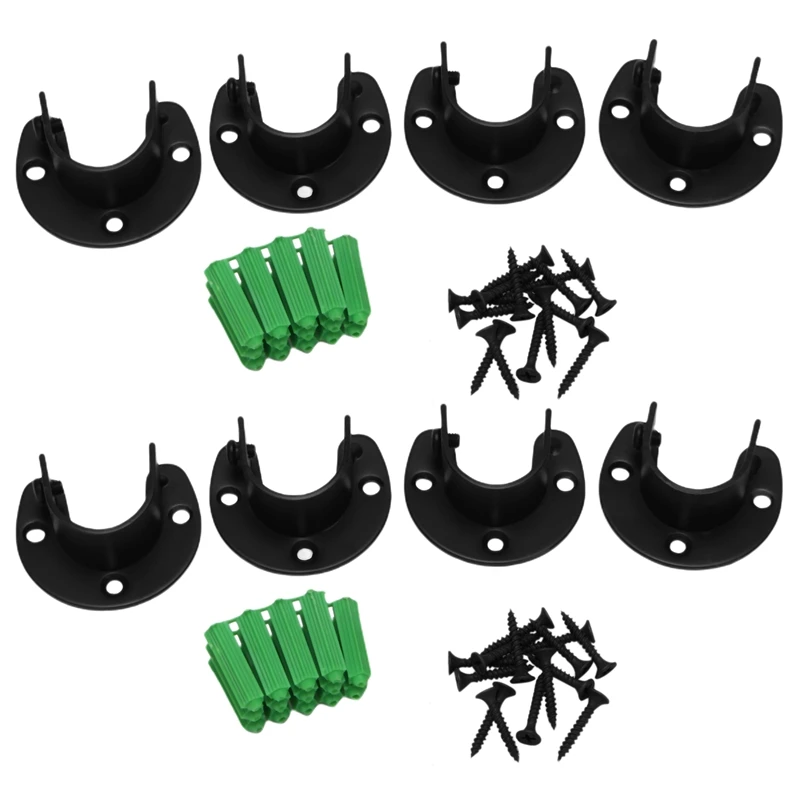 

8 упаковок сверхмощных концевых опор из нержавеющей стали, соединительные розетки, 1-дюймовый фланцевый держатель стержня с винтами (U-образные)