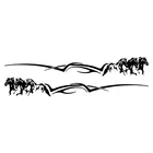 F536 # стильная декоративная наклейка на дверь автомобиля с изображением лошади