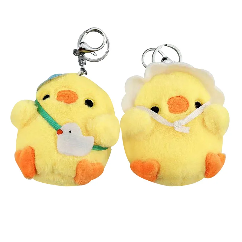 

Kawaii Cute Chicken 10cm Key Chain Plush Bag Pendant Schoolbag Doll Birthday High Quality Gifts Toy for Giels Friends Children