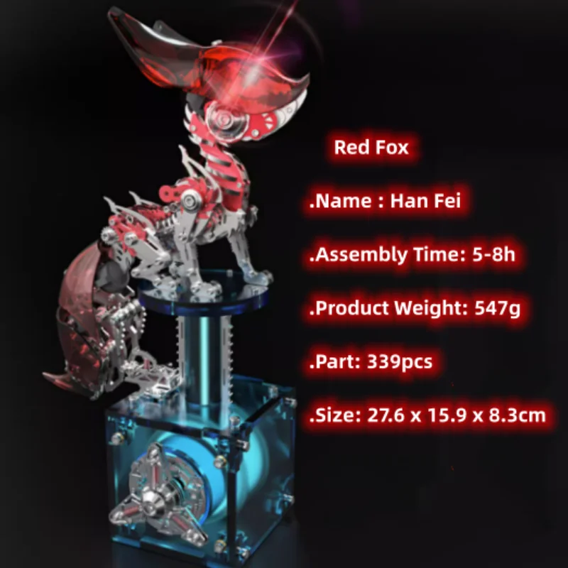 Металлические 3D-пазлы механический Linglong Fox Hanfei наборы металлических моделей