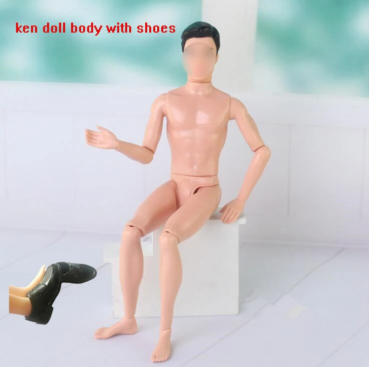 30cm Ken Doll Naked Body 11 Moveable Jointed Male Man Nude Body with Shoes for Boyfriend Ken Doll Body Kid Toy Christmas Present