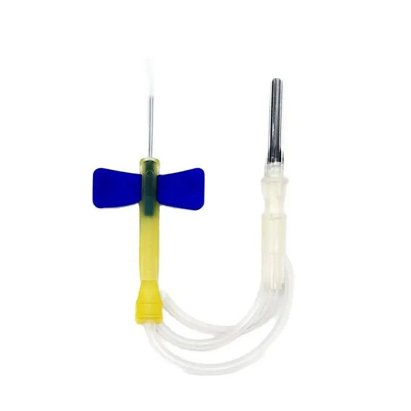 Одноразовая безопасная стильная игла для забора крови с двумя крыльями