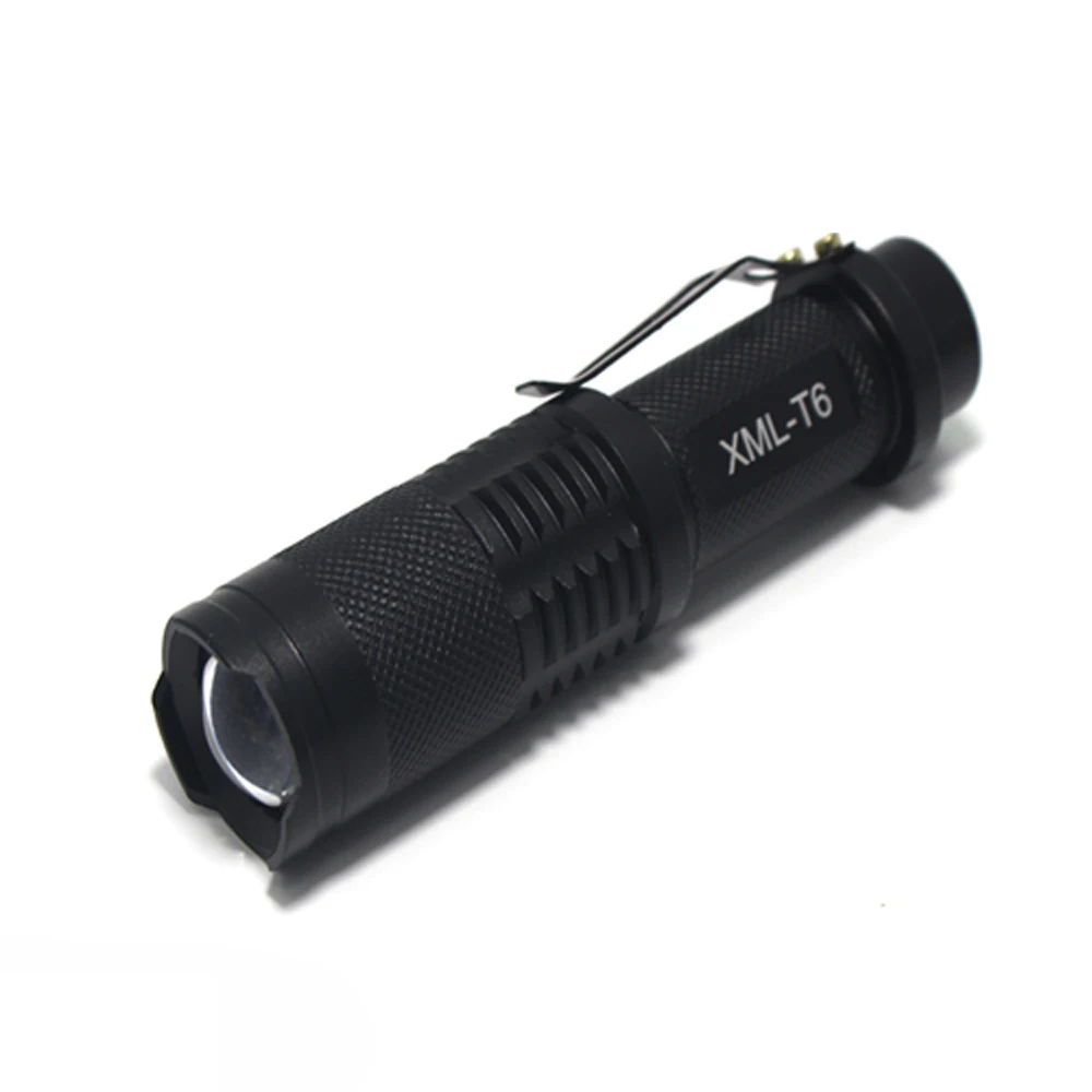 

High Power 2000 lm XM-L T6 5-Mode White Light Zooming Flashlight Aluminum Zoomable Flashlights waterproof Fishing Torches