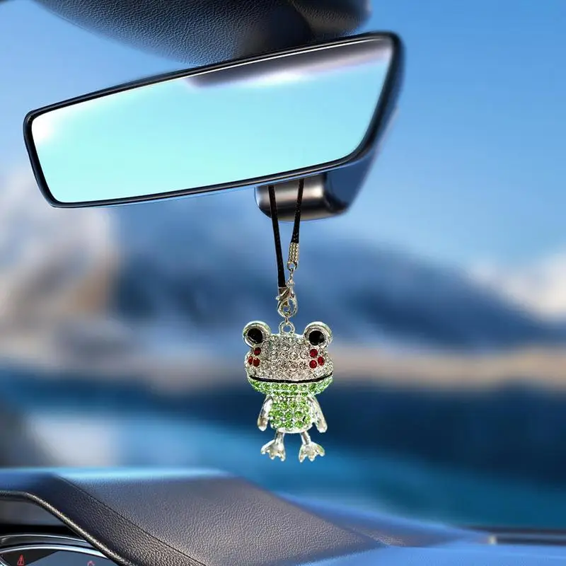 Забавное зеркало заднего вида для автомобиля фотообои маленькая лягушка качели