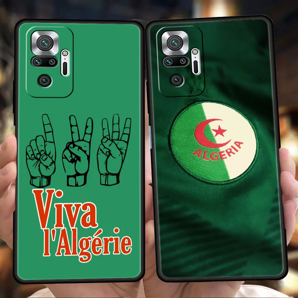 

BANDAI Algeria Flag Phone Case For Redmi Note 10 11 Pro K40 Gaming 11T 9T 7 8 8T 9 8A 9A 9C 9S Pro Soft Shockproof TPU Bag Shell