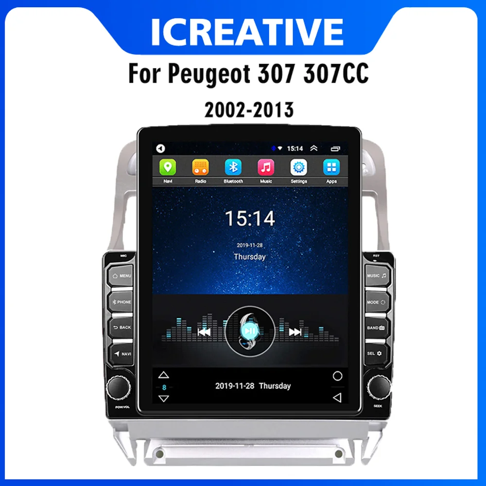 

For Peugeot 307 307CC 307SW 2002-2013 Car Multimedia Player 4G Carplay 2 Din Android 9.7" Tesla Screen Autoradio GPS Navigation