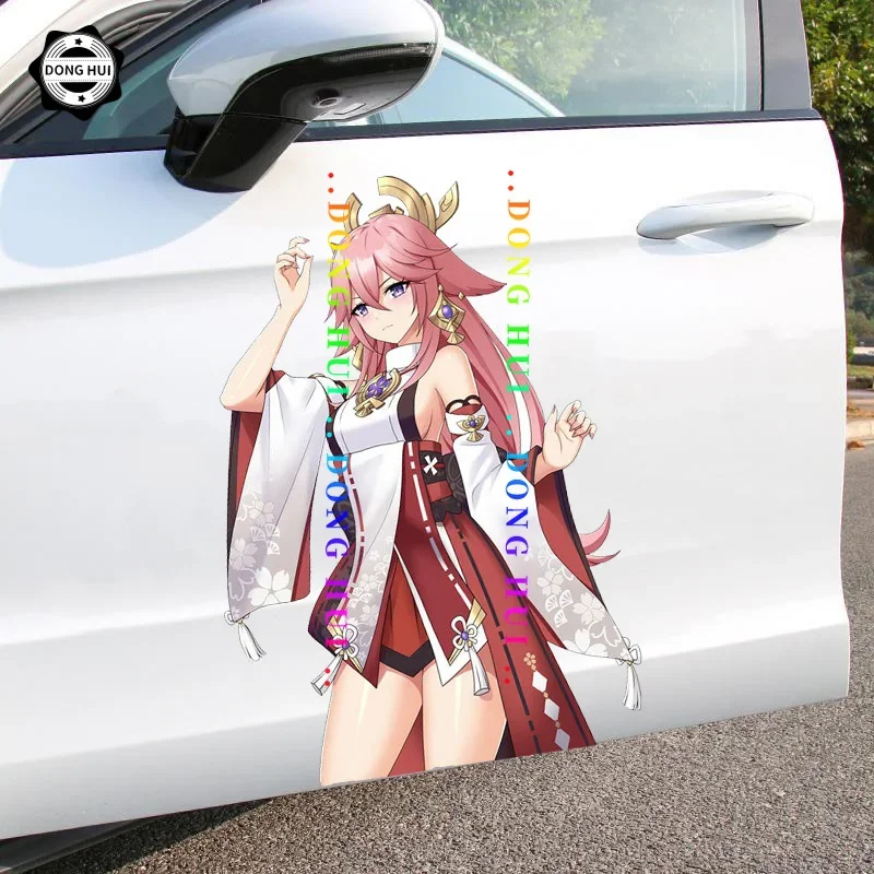 Yae Mikov автомобильная наклейка Genshin Impact Барбара наклейки аниме девушка Fischl