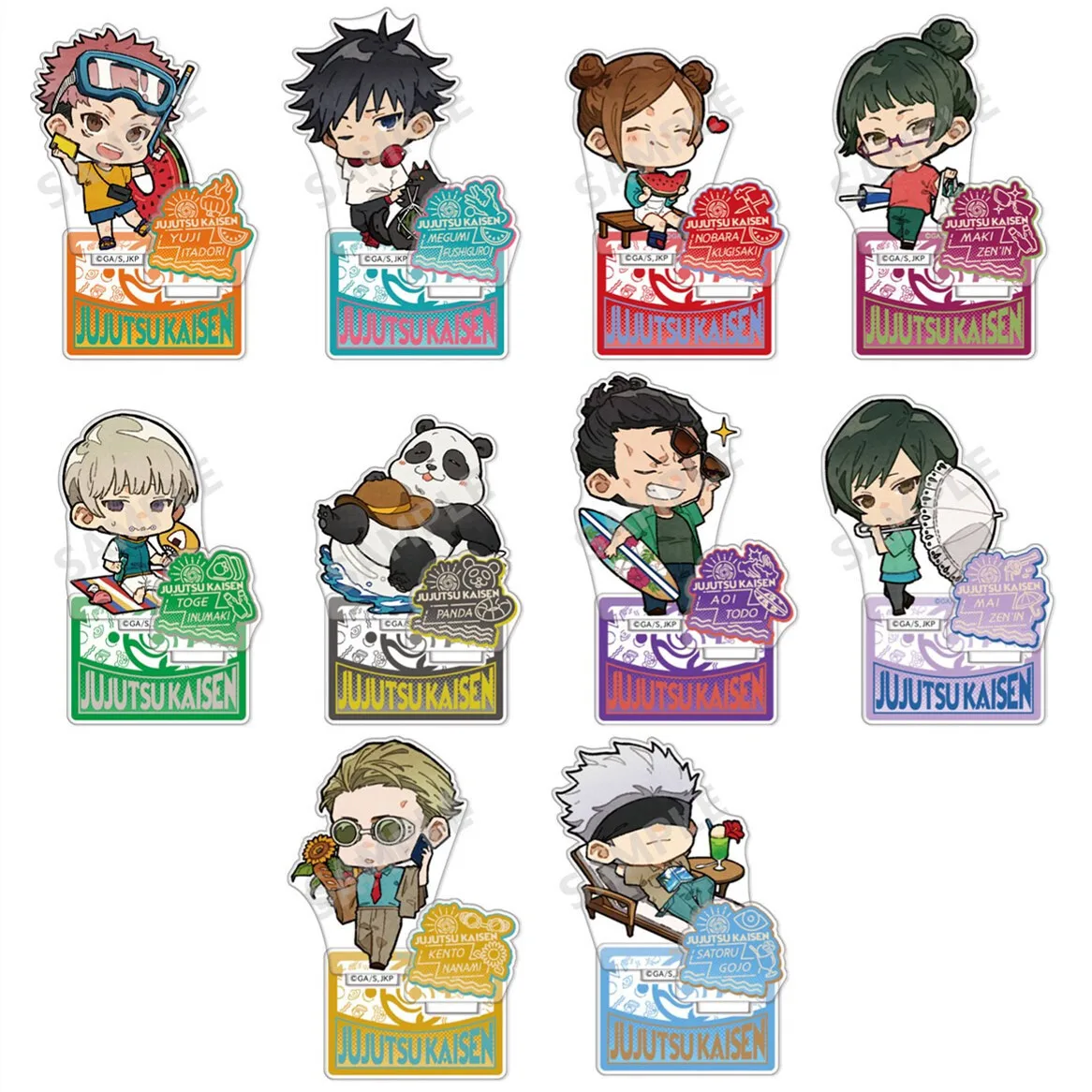 Аниме мини-фигурка куклы Yuji Itadori Fushiguro Megumi Nobara акриловая подставка модель тарелка