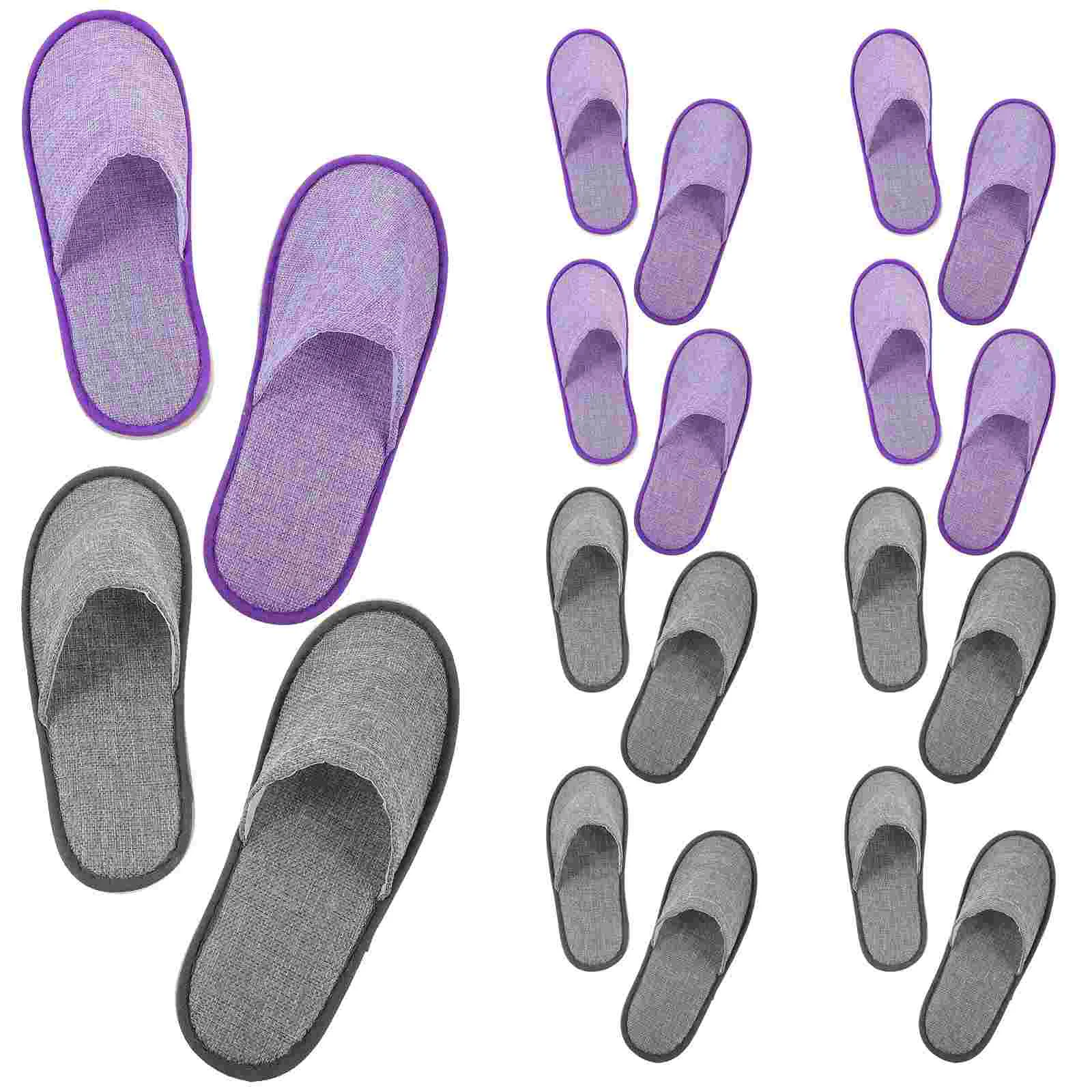 

10 Pairs Slippers Disposable Indoor Guests Wedding Colored Hotel Home Women Male