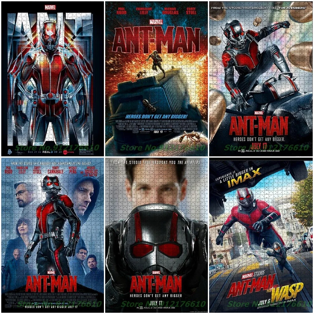 

Marvel Superhero Series Movie 1000 Piece Jigsaw Puzzles Ant-Man and The Wasp Family Diy Puzzle Paper Educational Decompress Toys
