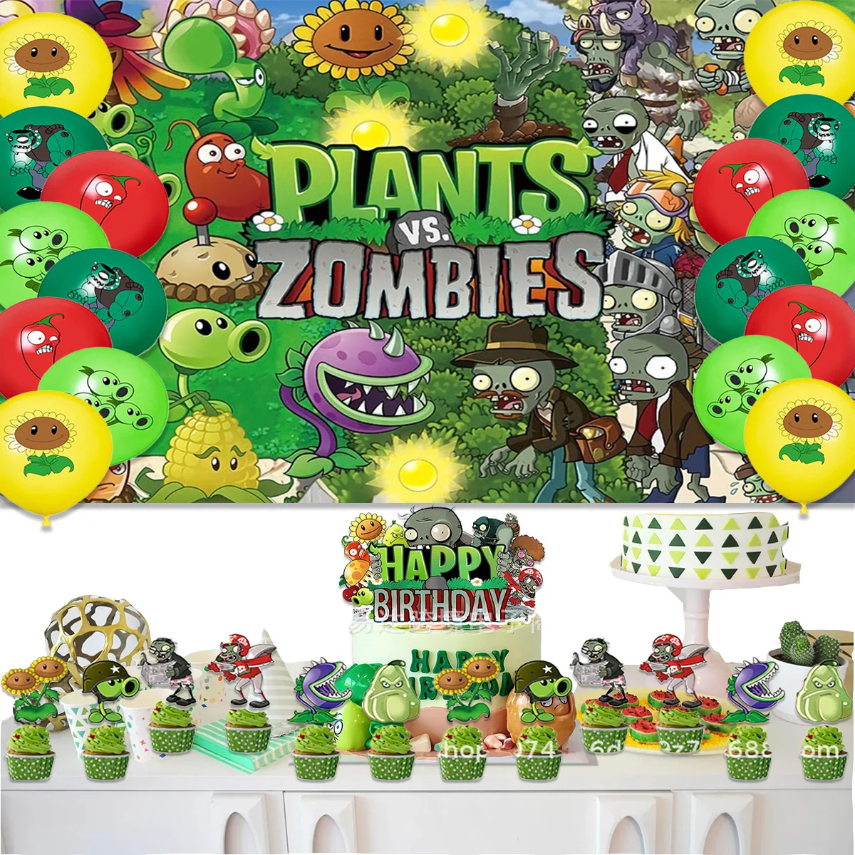 Umi растения и зомби принадлежности для дня рождения декоративные игры Lantex