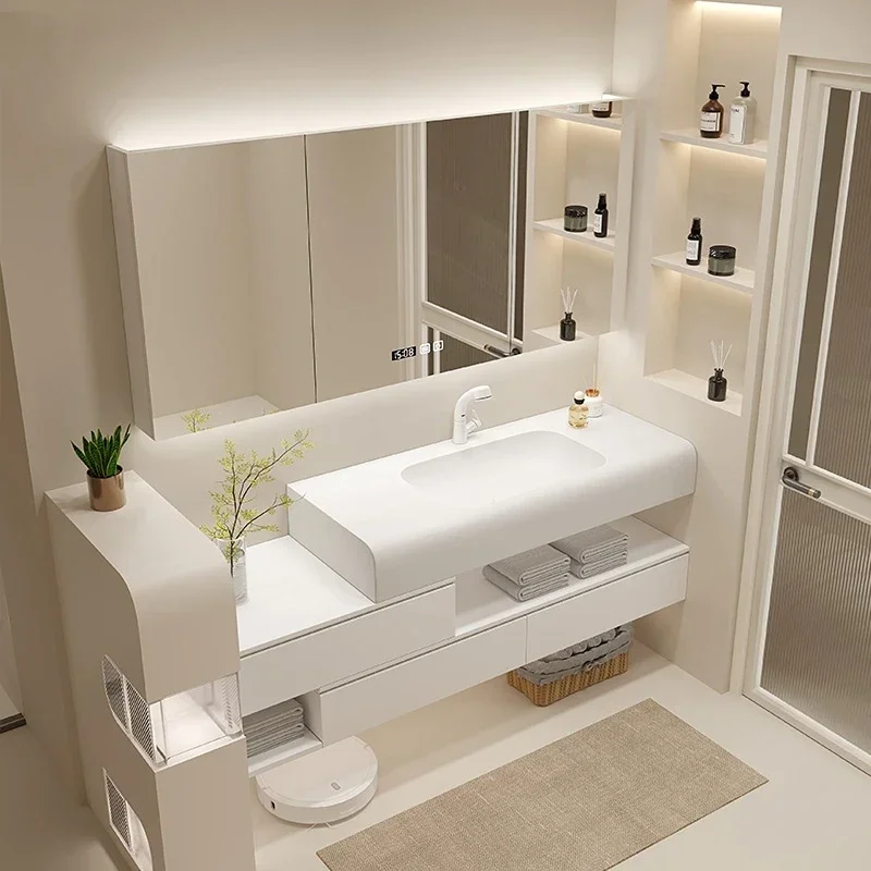 DuPont Corian Whole Washbin Bathroom Cabinet Combination Hand Washing Washstand Washbasin