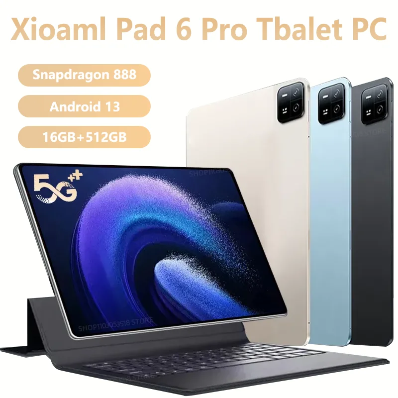 

Original Global Version Tablet Android 13 Pad 6 Pro Snapdragon 888 16GB 512GB Octa Core Tablets PC 5G 11 inch WIFI HD 2K 2023 Mi