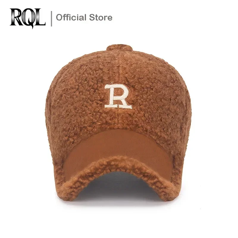Женская зимняя плюшевая бейсболка из овечьей шерсти осенняя однотонная в
