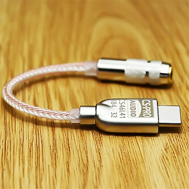Цифровой Hi-Fi усилитель для наушников с разъемом Type-C на 3 5 мм чип Cs46L41