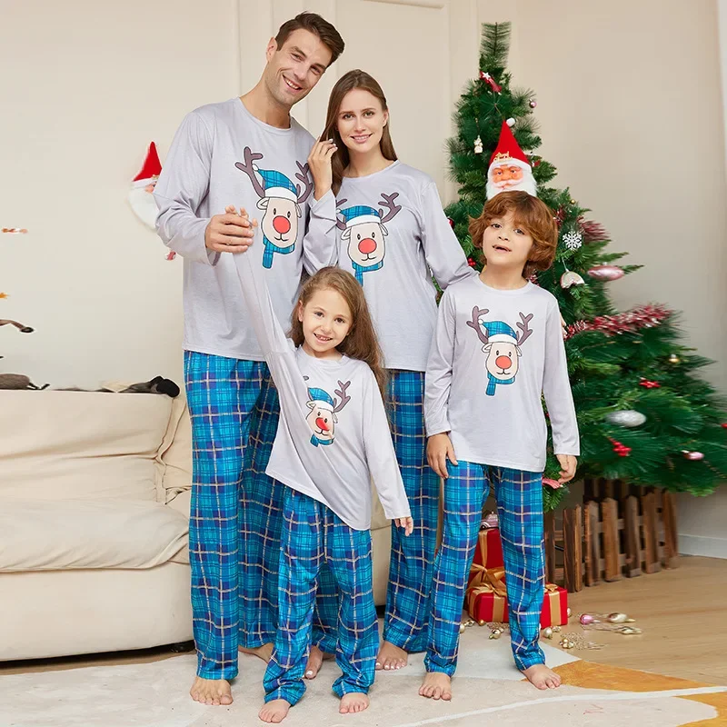 

Рождественская семейная одежда, Рождественский пижамный комплект, Рождественская одежда для сна с мультяшным принтом, домашняя одежда, пижамы для детей, мамы, папы
