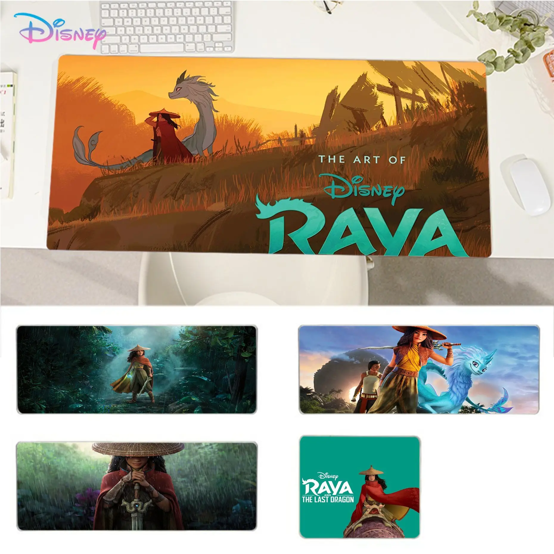 

Disney Raya and the Last Dragon Mousepad Funny Unique Desktop Pad Game Mousepad Size for large Edge Locking Game Keyboard Pad