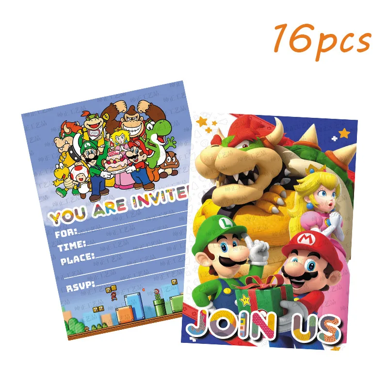 

Mario Party Invite Card Mario Theme Kid Birthday Party Baby Shower Home Decor Invite Card Party Decoration Supplies Kid Gifts