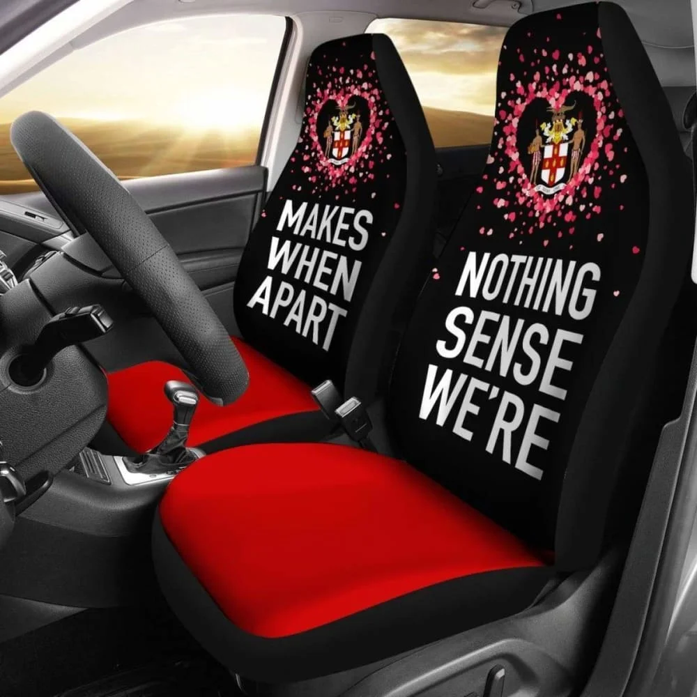 

Jamaica Car Seat Covers Couple Valentine Nothing Make Sense (Set Of Two) 161012,Pack of 2 Universal Front Seat Protective Cover