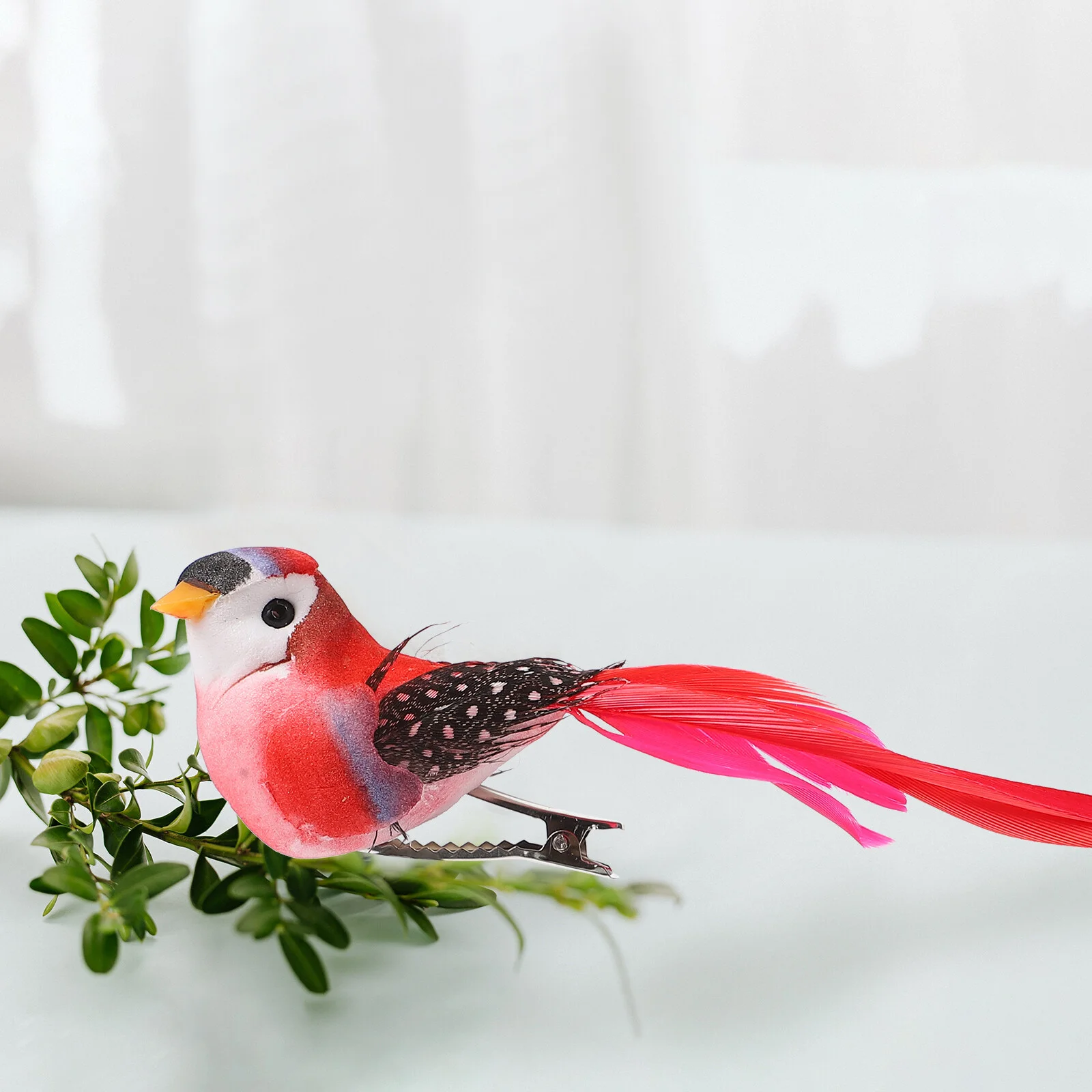 

, 12Pcs Artificial Birds, Love Birds Clip on Christmas Tree Birds DIY Crafts for Home Garden Party Wedding Decoration ( )
