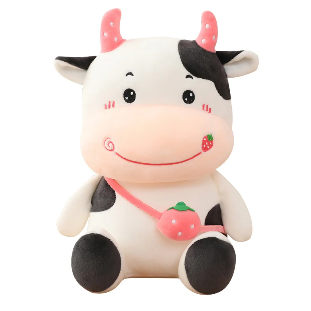 

1Pc Cartoon Cow Doll Stuffed Lovely Plush Plaything Throw Pillow Doll