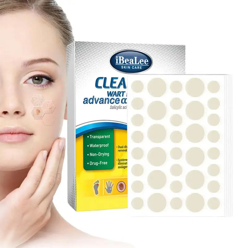 

Skin Tag Remove Patches Transparent Mole Remover Corn Removal Filiform Warts Flat Wart Removal Face Body Skin Care 144pcs/box