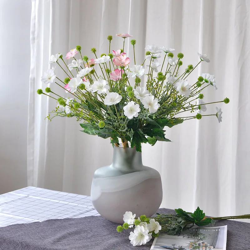 

60 см букет искусственных цветов сангге ручной вязки, искусственный цветок, свадебное украшение и Цветочная композиция