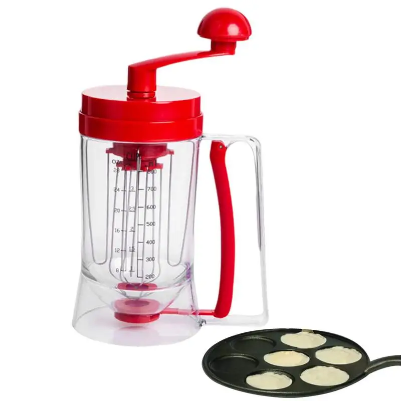 

900ml Pancake Batter Dispenser With Stirring Function Cake Waffles Batter Dispenser Cookie Batter Cream Speratator Cup Measuring