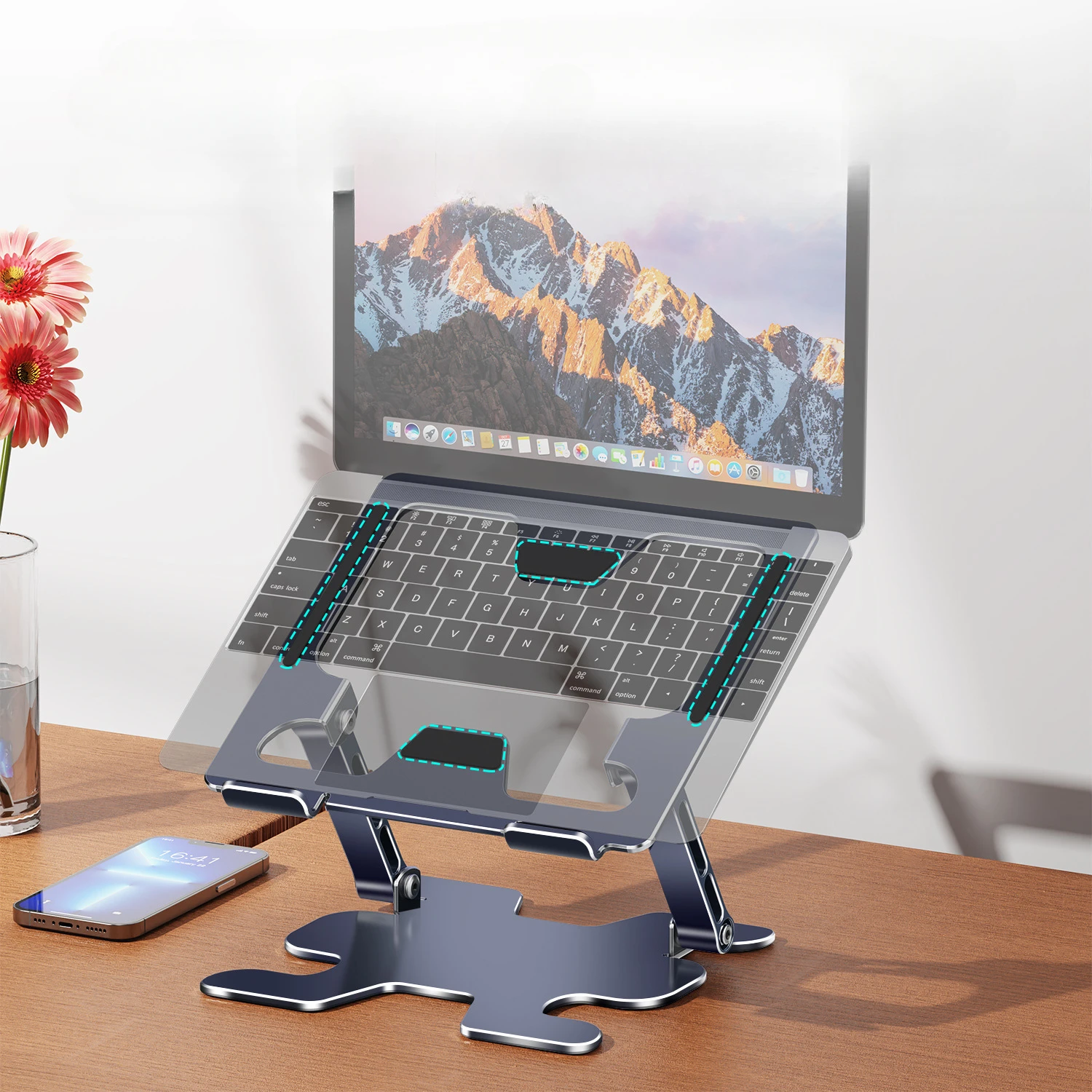 Складная подставка для ноутбука вращающаяся планшета из алюминиевого сплава