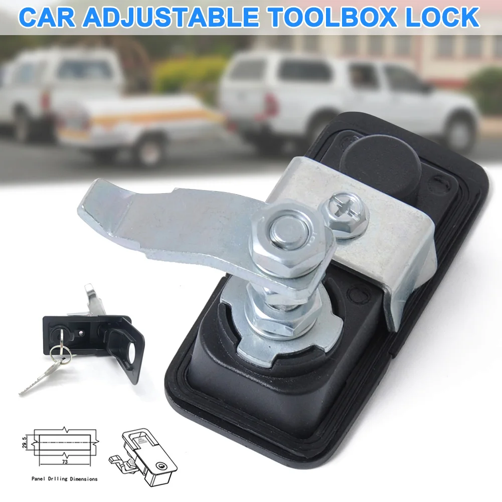 

Adjustable Tool Box Lock With Keys Stainless Steel Folding Lock Car Truck Trailer Buckle for Tool Box Case Suitcase Tool Hardwar