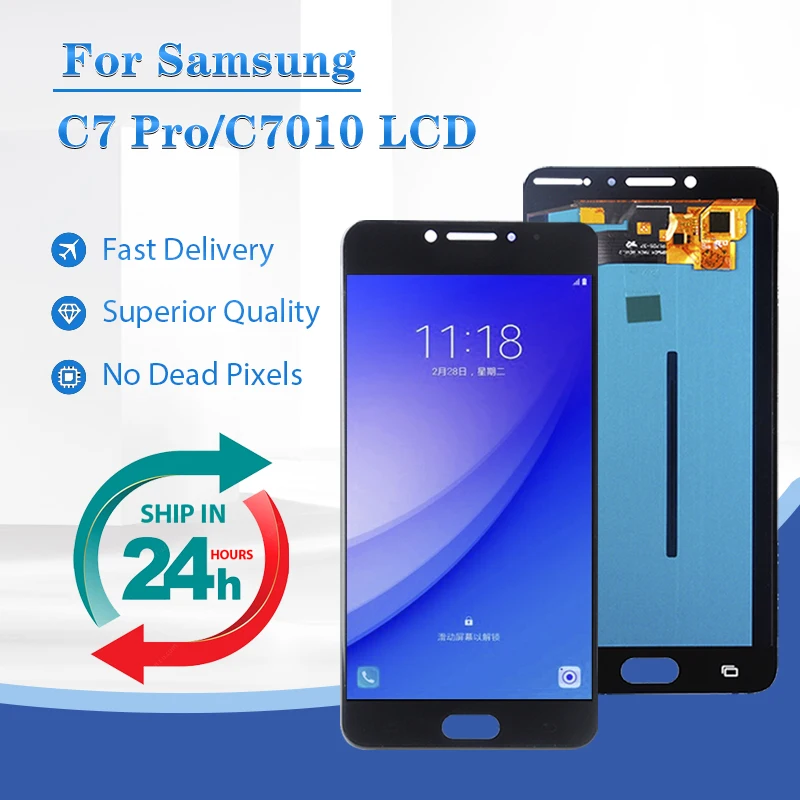 

OLED 5.7 Inch C7010 Lcd For Samsung Galaxy C7 Pro Display Touch Digitizer Assembly SM-C701F SM-C7018 Screen Brand New