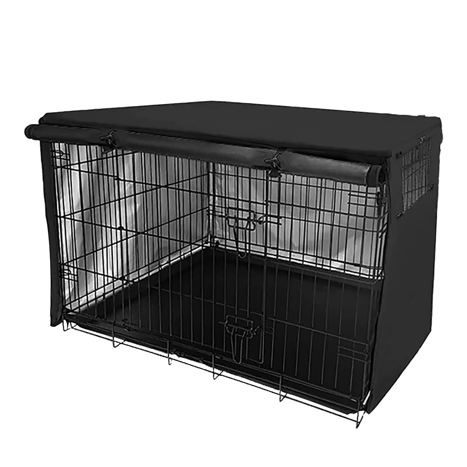

Dog Kennel Cover Dog Kennel Cover For Metal Dog Crates Dog Enclosure Covers Made Of 210D Silver Coated Oxford Fabric Can