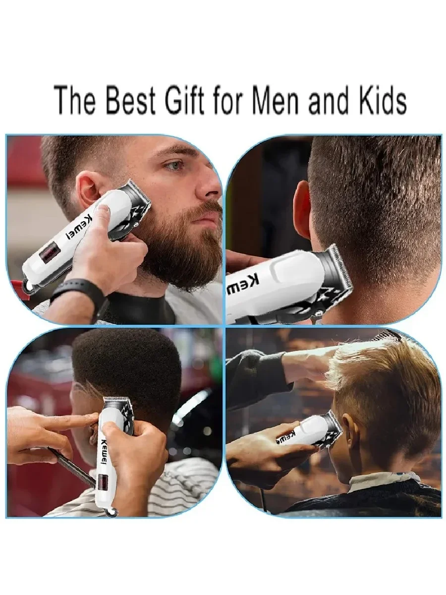 Регулируемая Беспроводная Машинка для стрижки волос со светодиодным дисплеем