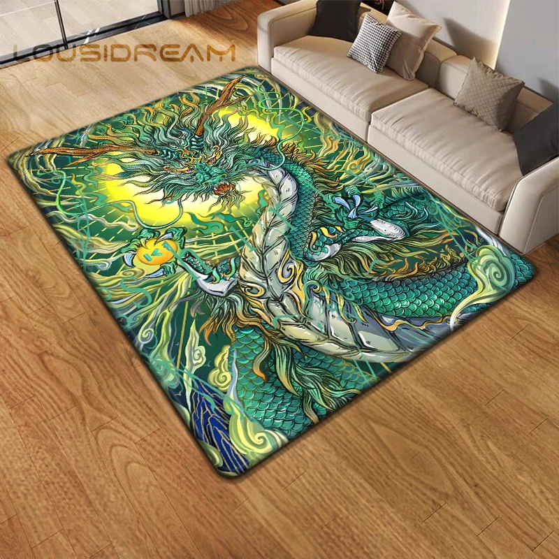 Противоскользящий коврик из мультфильма китайского дракона украшение для пола