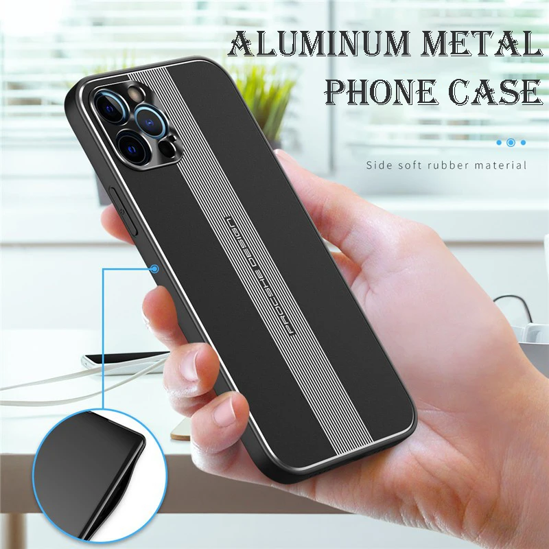 Защитный чехол с металлической рамкой для камеры iPhone 11 13 Mini 12 Pro Max XS XR X 8 7 Plus SE2020