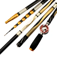 4 5m 9m hollow fishing rod ultra light and hard stream olta 28 tonalty fishing pole positioning cane and reel set fishing tackle