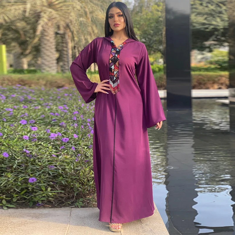 Djellaba Kaftan Dubai Abaya Islam Malaysia Turkey Arabic Muslim Long Dress Clothing African Dresses For Women Robe Longue Femme