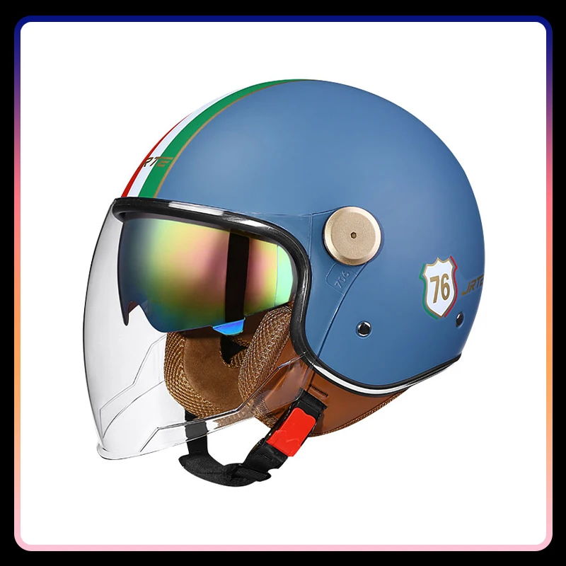 

DOT ECE открытые шлемы Jet Moto Helmet Daul Lens Ретро полуоткрытые шлемы для мужчин и женщин Аксессуары для мотоциклов Cascos Para Motos