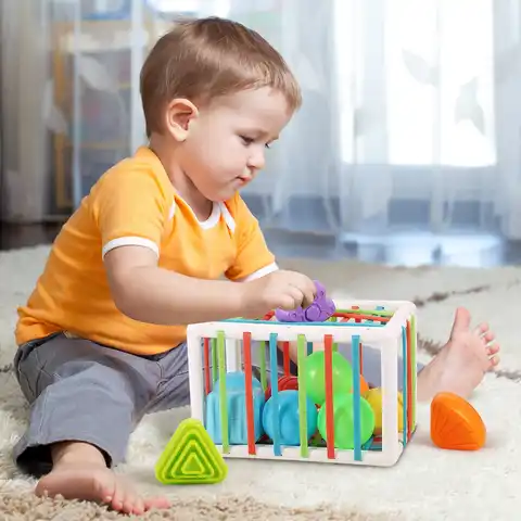 Игрушка Монтессори развивающая для детей 0-12 месяцев