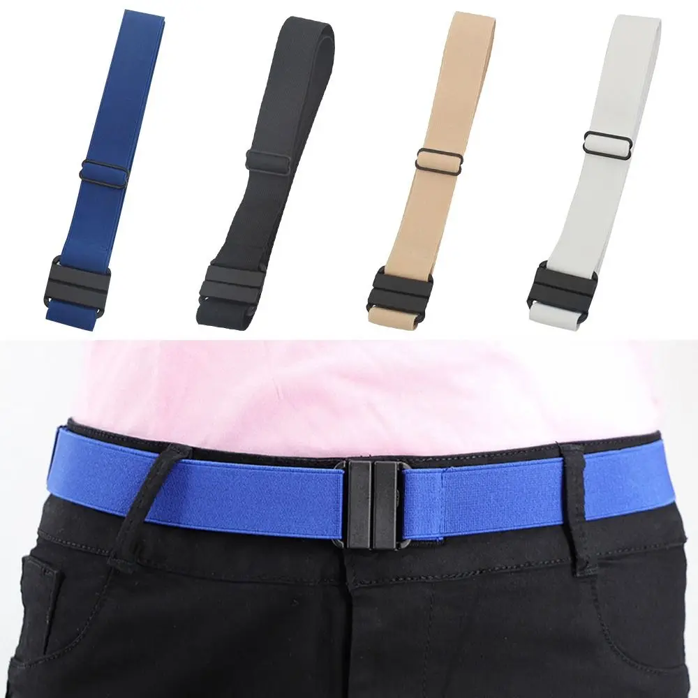 Casual Stretch All-match Adjustable Thin Waist Belt Slim Elastic Band Ladies Dress Cummerbund Buckle-Free Waistband