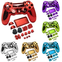 for sony ps4 slim controller game accessories bundle kit shell gold plated casing joystick protective cover button retrofit set