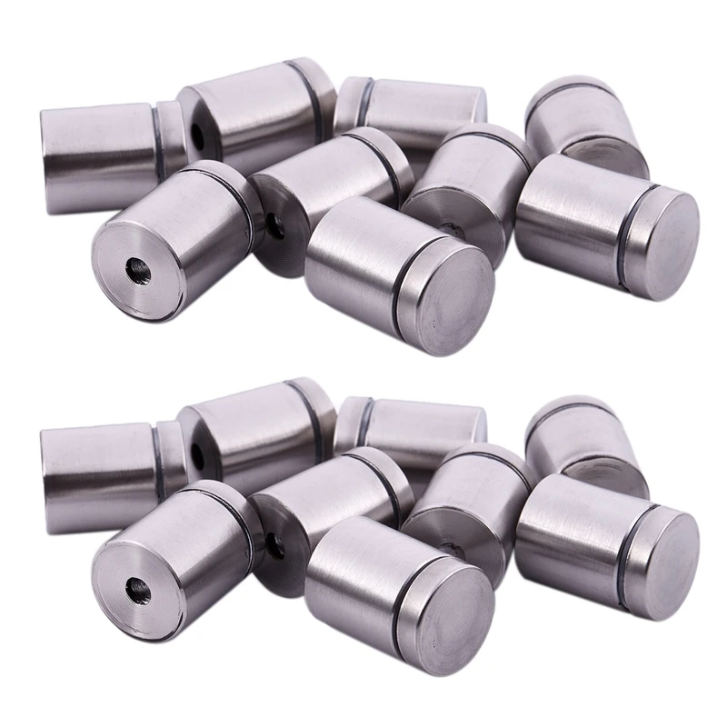 

18Pcs 19 X 25Mm Stainless Steel Frameless Standoff Clamp Hardware For Glass