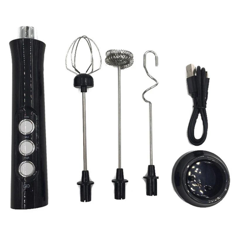 

Portable Handheld Mixer Milk Frother Egg Beater Coffee Milk Drink Juice Food Whisk Stirrer USB Rechargeable Hand Blender