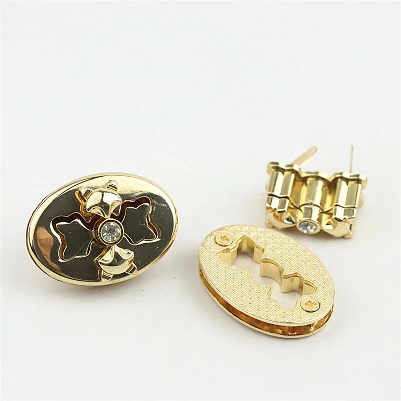 10pcs 40x30mm Egg-shaped Oval Screw Lock Buckles DIY Handbag Clutch Bag Wallet Lock Clasp Hardware Leather Accessories